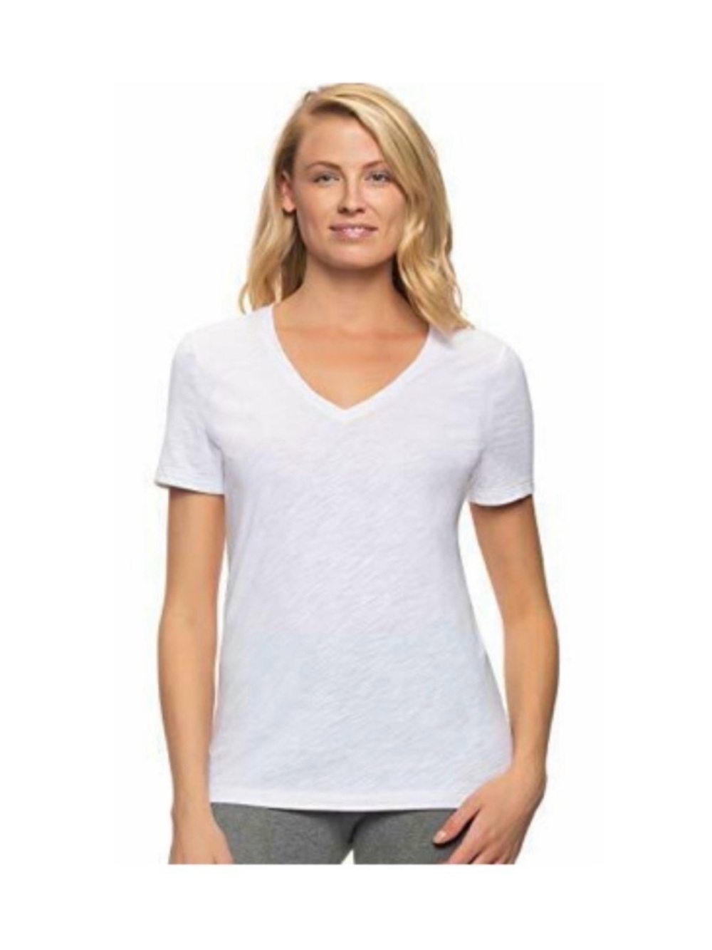 Felina White V-Neck Short Sleeve Tee NWT